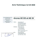 Avis technique ANCRES KE3&4